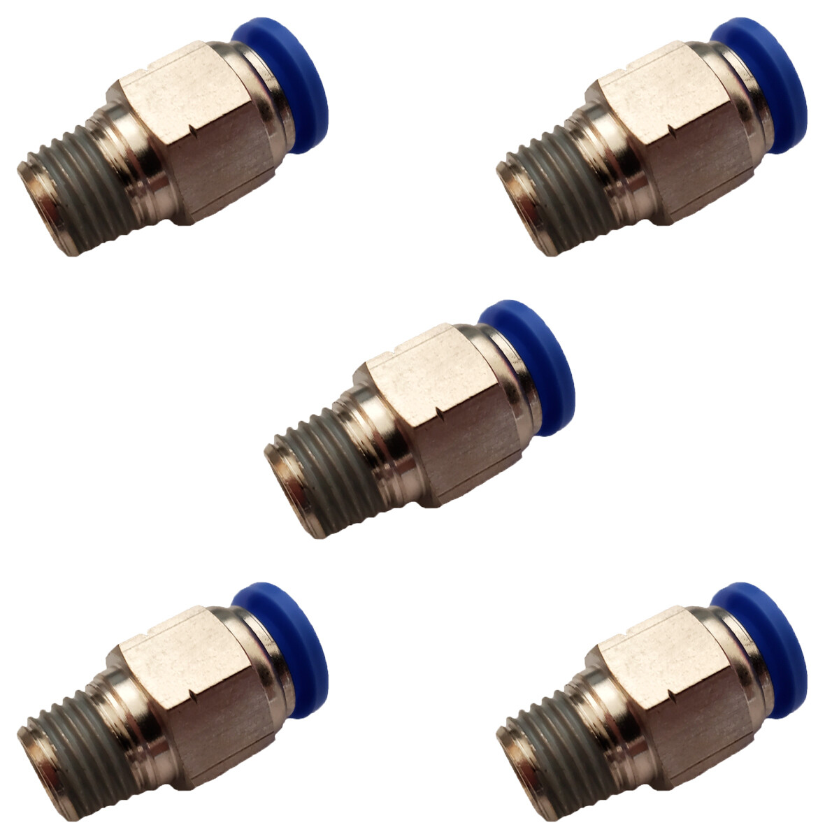 5pc 3/8″ OD Tube X 3/8″ NPT Pneumatic Fitting, Push To Connect Air Fitting