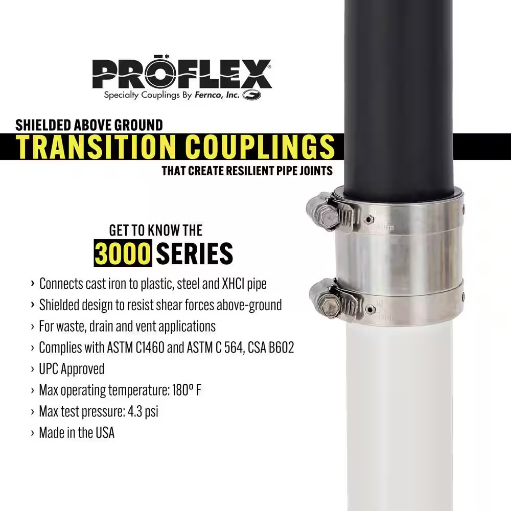 Proflex 3 In. Neoprene Shielded Coupling