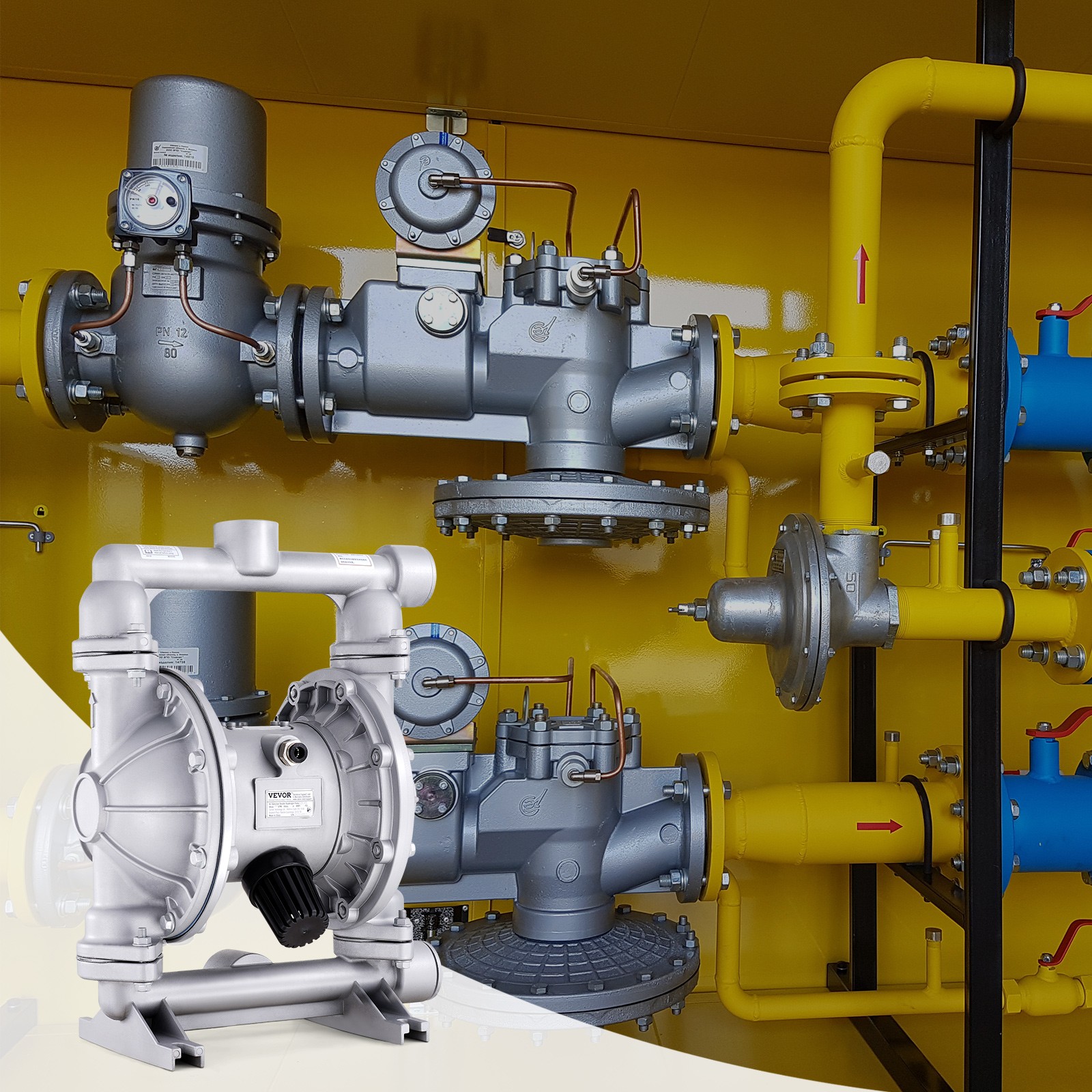 Air Operated Double Diaphragm Pump 44 GPM Max 115 PSI Air Waste Oil Pump