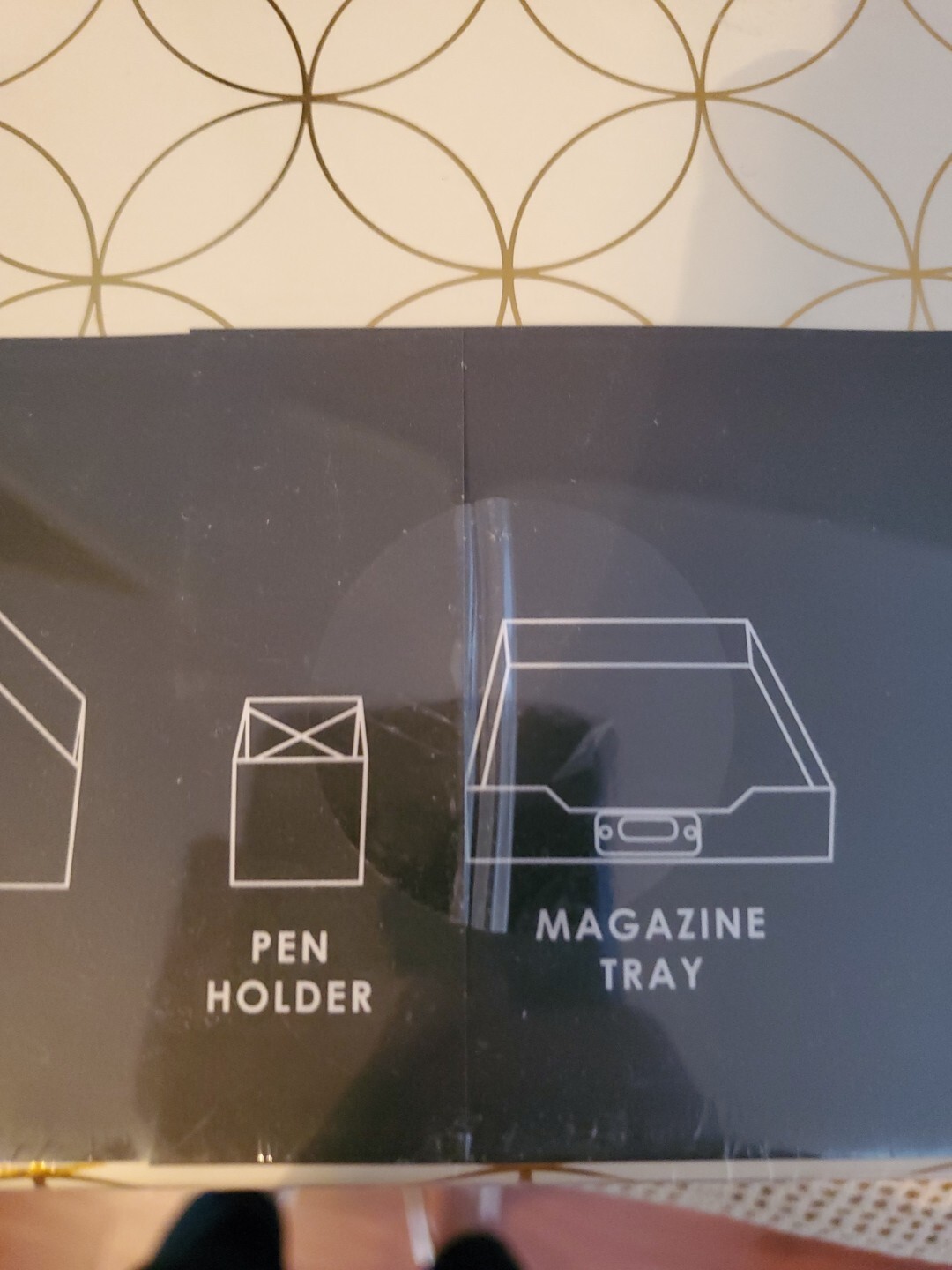 Erin Condren Desk Organizer Set /4 Circles Pen Holder Letter Sort Mag Tray File