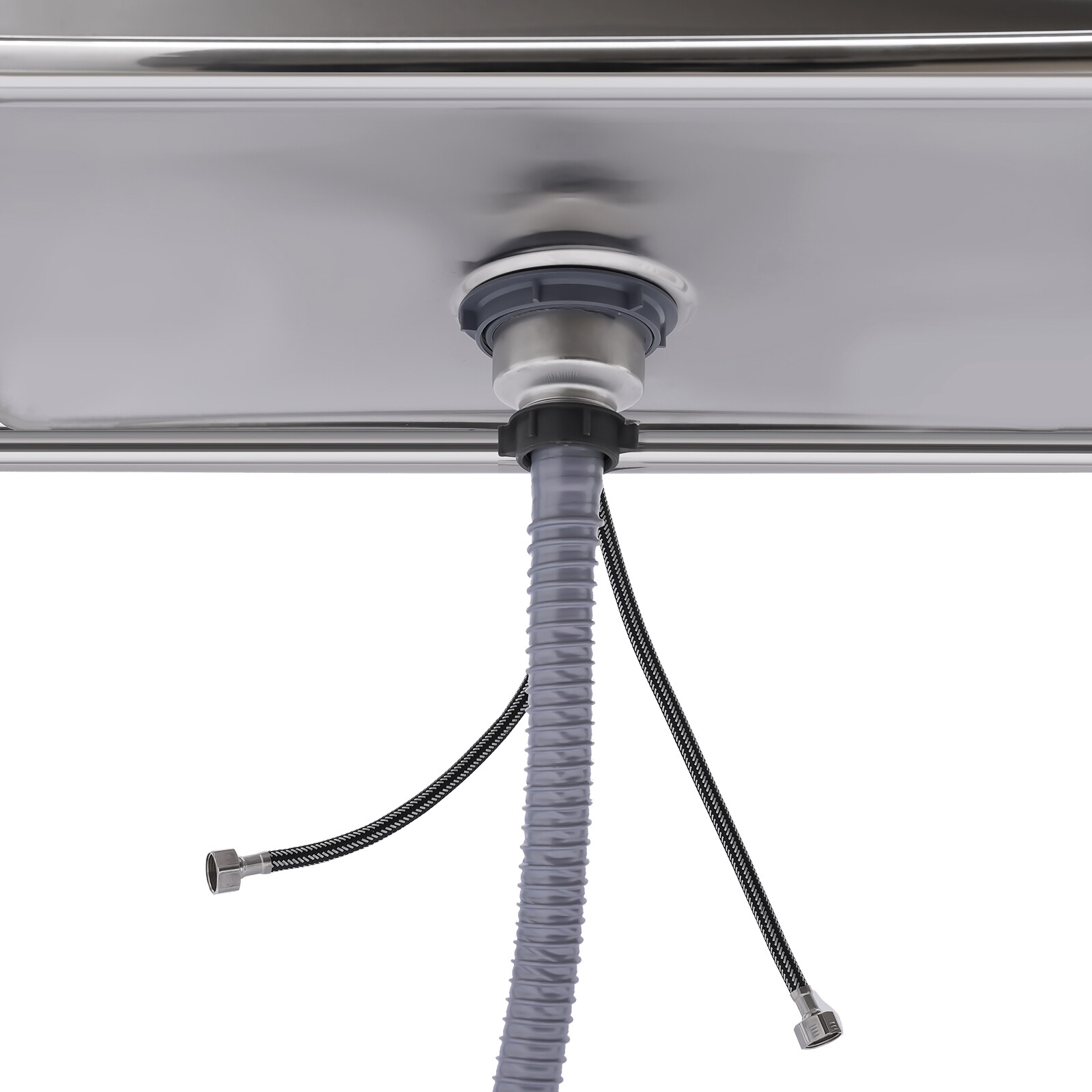 Commercial Stainless Steel 1-Compartment Kitchen Utility Sink With Faucet
