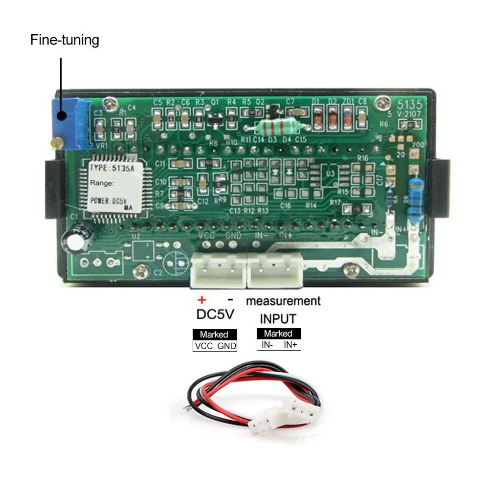 DC Volt AMP Meter Voltage Voltmeter Current Ammeter LED Digit Milli Micro uA mA