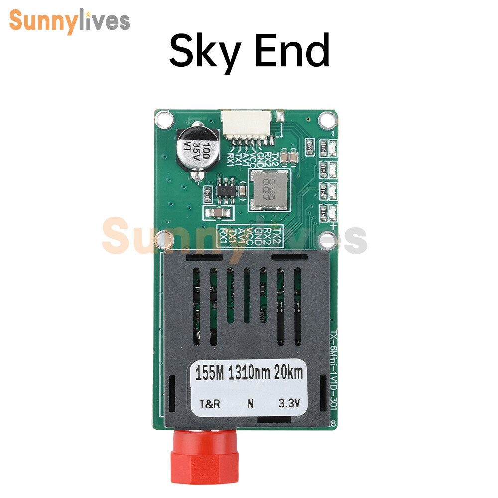 TTL Optical Transceiver Module TTL to Fiber Module FC RX/TX/AV/VCC/GND for Drone