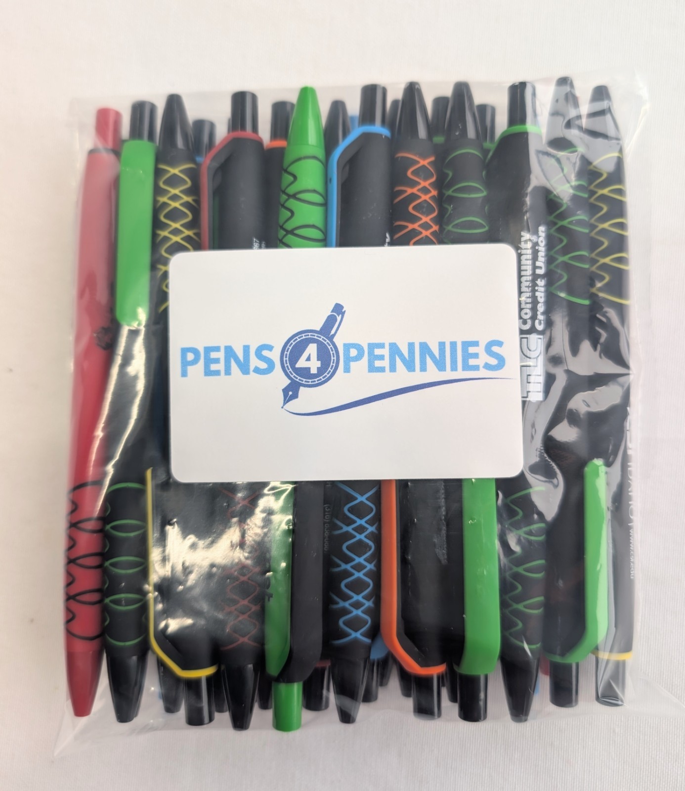 30 Misprint Retractable Click Pens SPIRALINA COMFORT Hub Pen Lot MIXED COLORS