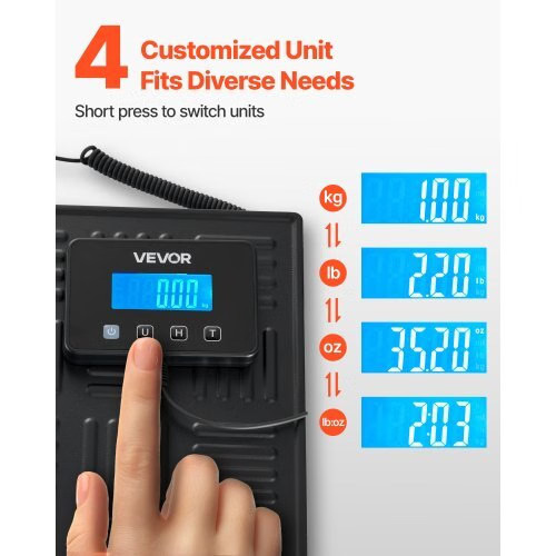 Digital Postal Scale, 0.7 oz/3.5 oz Dual Accuracy, 660 lbs Commercial Weight Sca