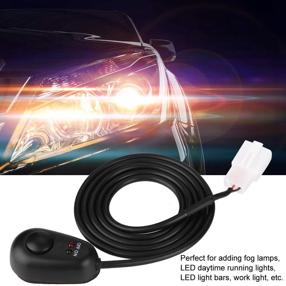Paste Type Car Push Button Switch Water Drop Shape 12V Red Green LED Light
