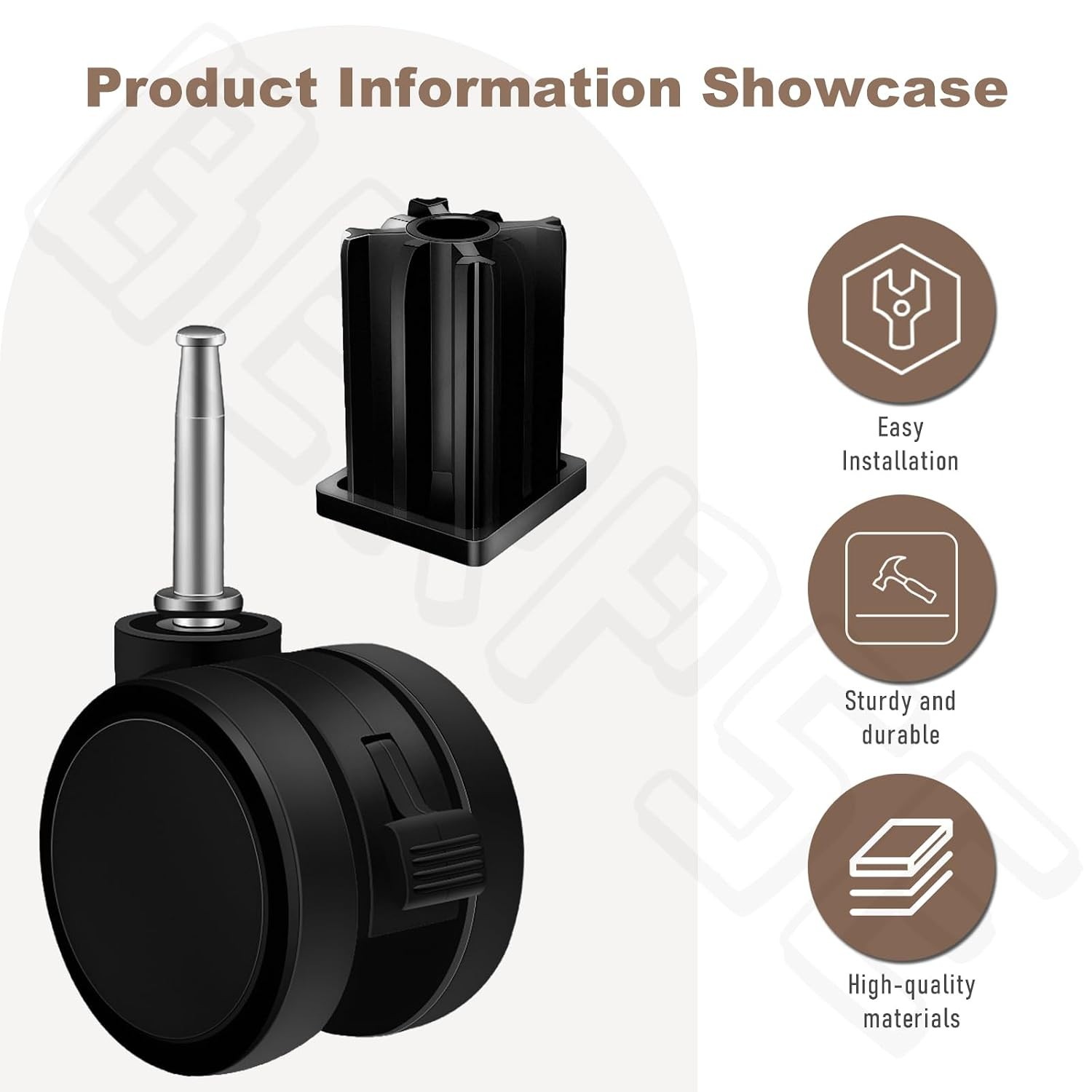 Multi-Surface Gas Grill Caster Wheels with Locking Feature – Fits Weber Models