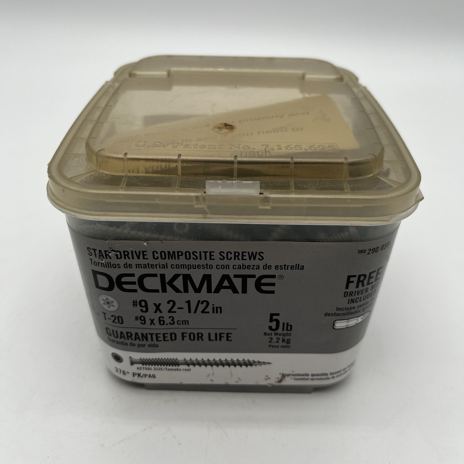 NEW!! 378* Pack Grip-Rite Deckmate #9×2-1/2in Deck Screws T-20 –