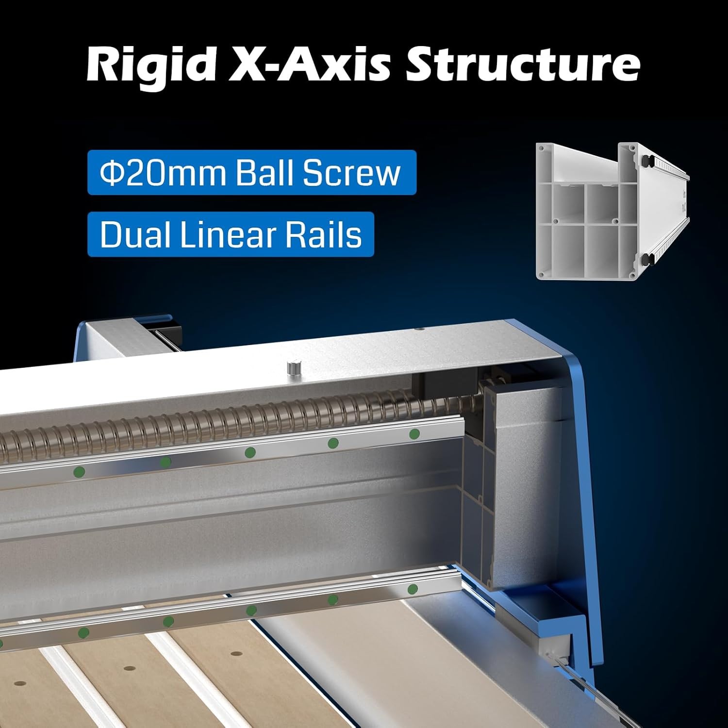 Genmitsu PROVerXL 4×4 CNC Router Machine, 4’x4′ Large CNC Kit, Support Dual Z-Ax