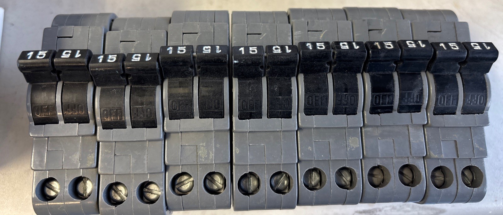 CONNECTICUT ELECTRIC, UBIF0215, 2P, 15A, THIN STYLE PLUG IN, LOT OF 7, NEW!