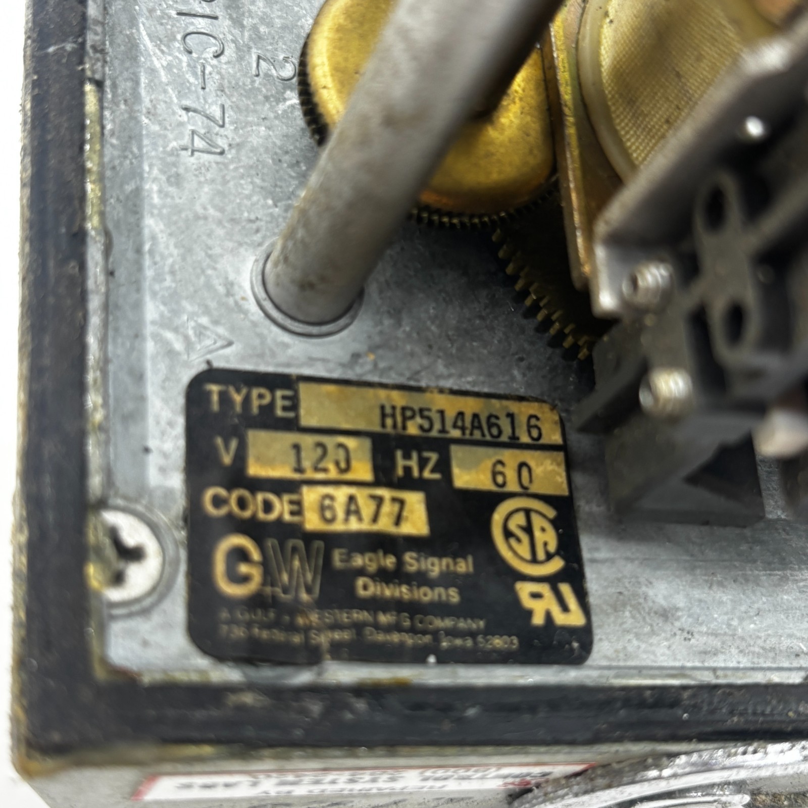 EAGLE SIGNAL HP514A616 CYCL-FLEX TIMER 0-15 SECONDS 120V 60HZ 6A77 🎯