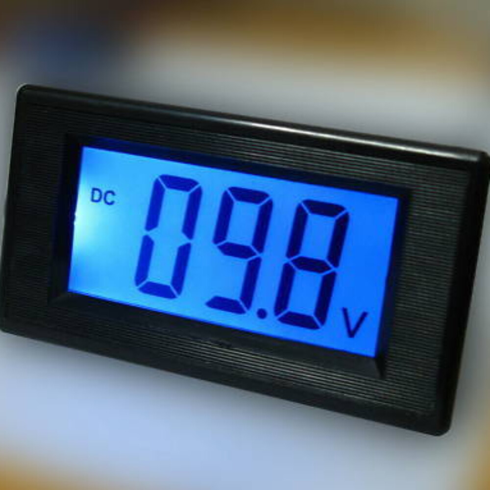 High Precision DC Voltage Tester 0-199.9V/200V Large Blue LCD Digital Voltmeter