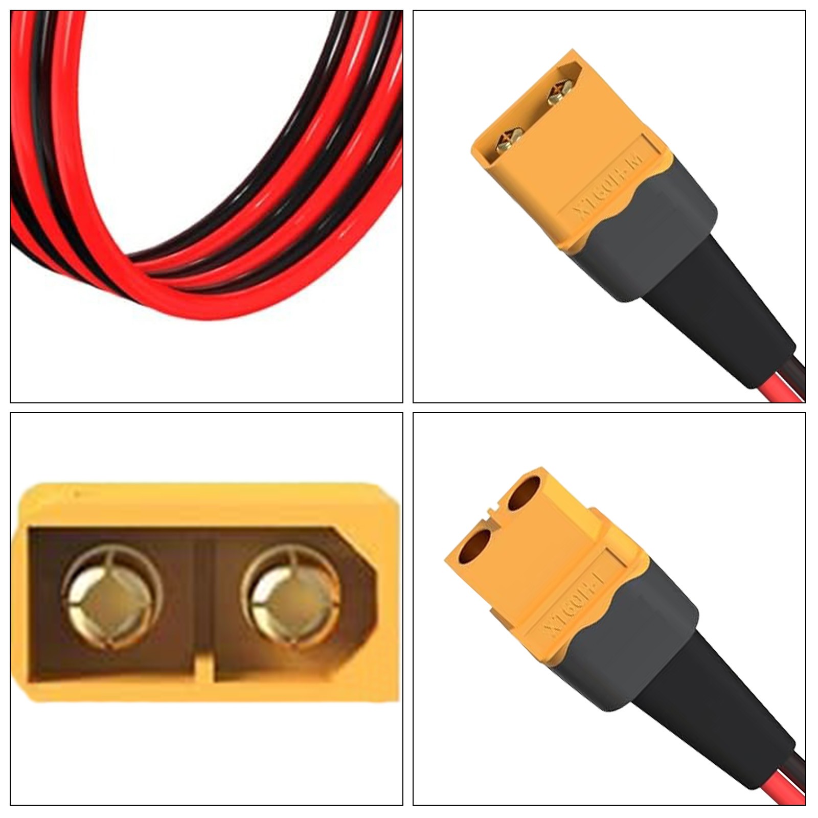 10 AWG XT60 Female Male Connector Adapter to Solar Extension Cable Battery Cable
