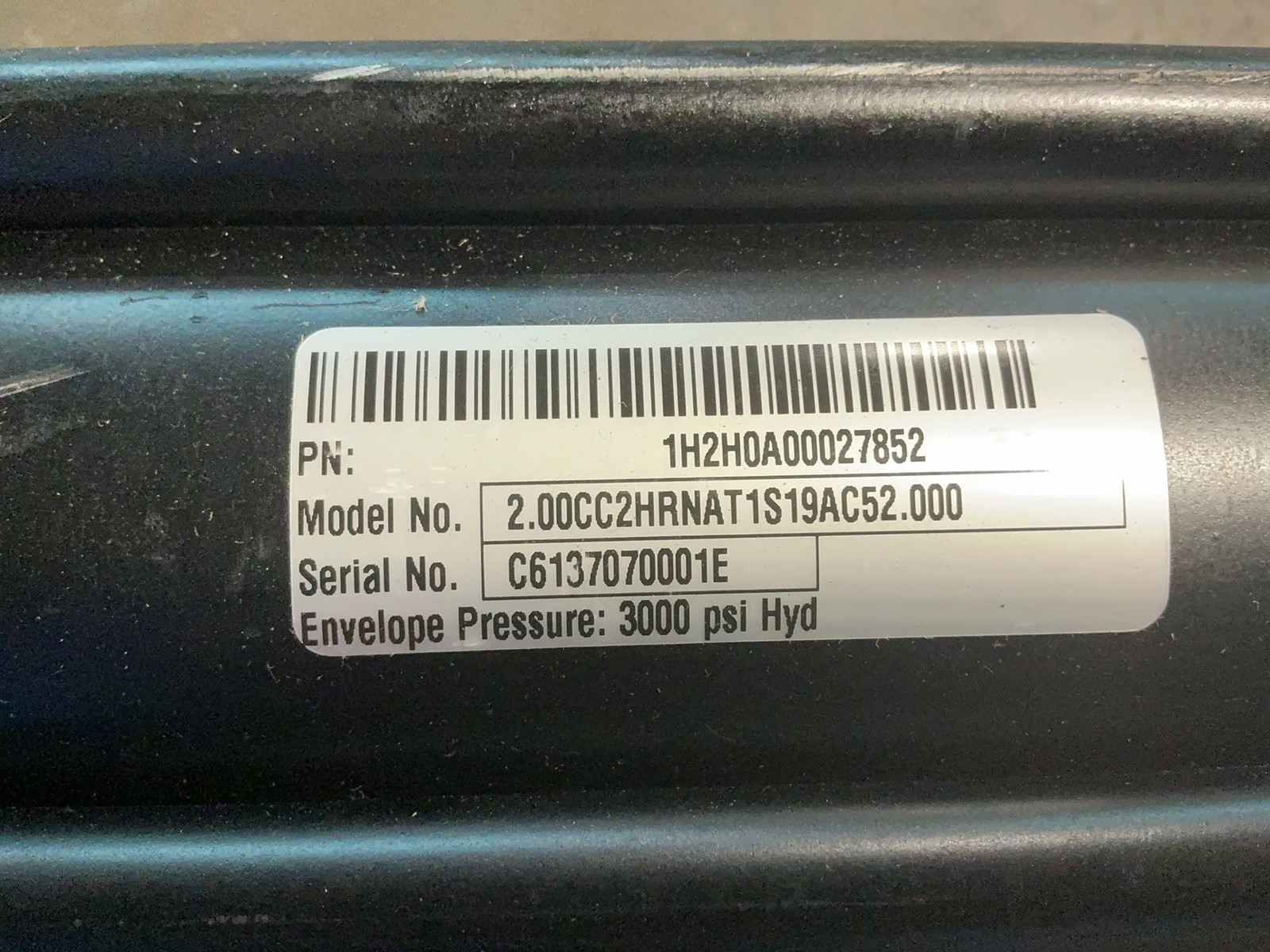 PARKER CYLINDER 2.00CC2HRNAT1S19AC52.000