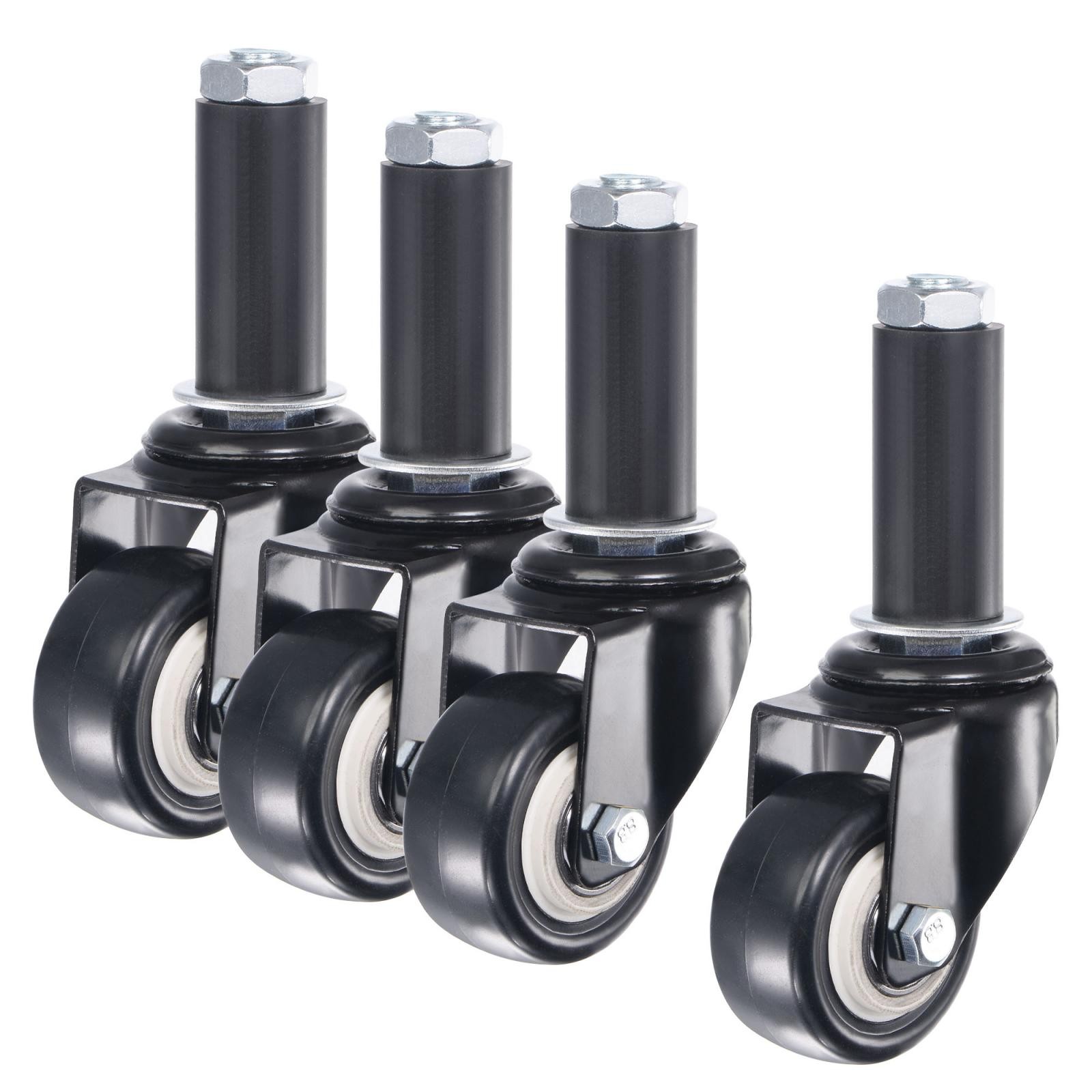 4pcs Swivel Expanding Stem Caster 2″ Diameter 88Lbs Load Capacity