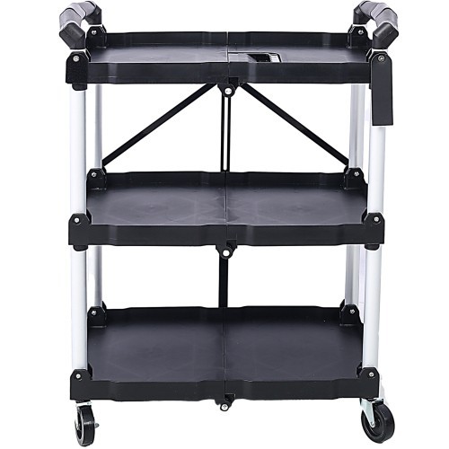 Olympia Tools 85-188 Pack-N-Roll Folding Collapsible Service Cart, Black, 50 Lb.