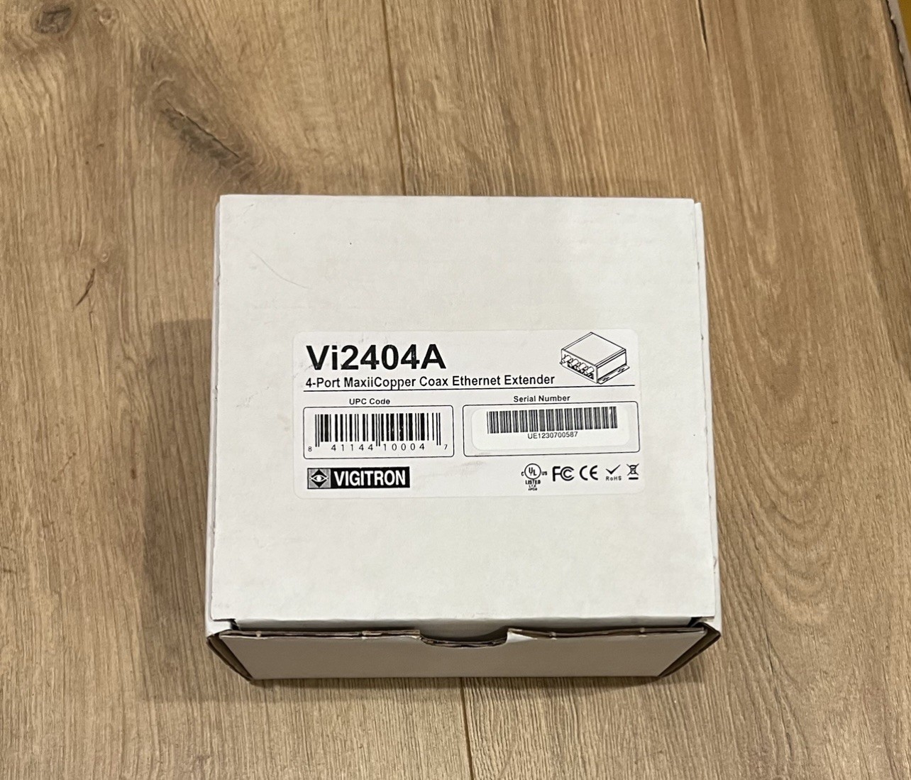 NEW Vigitron 4 Port Coax Ethernet Extender VI2404A