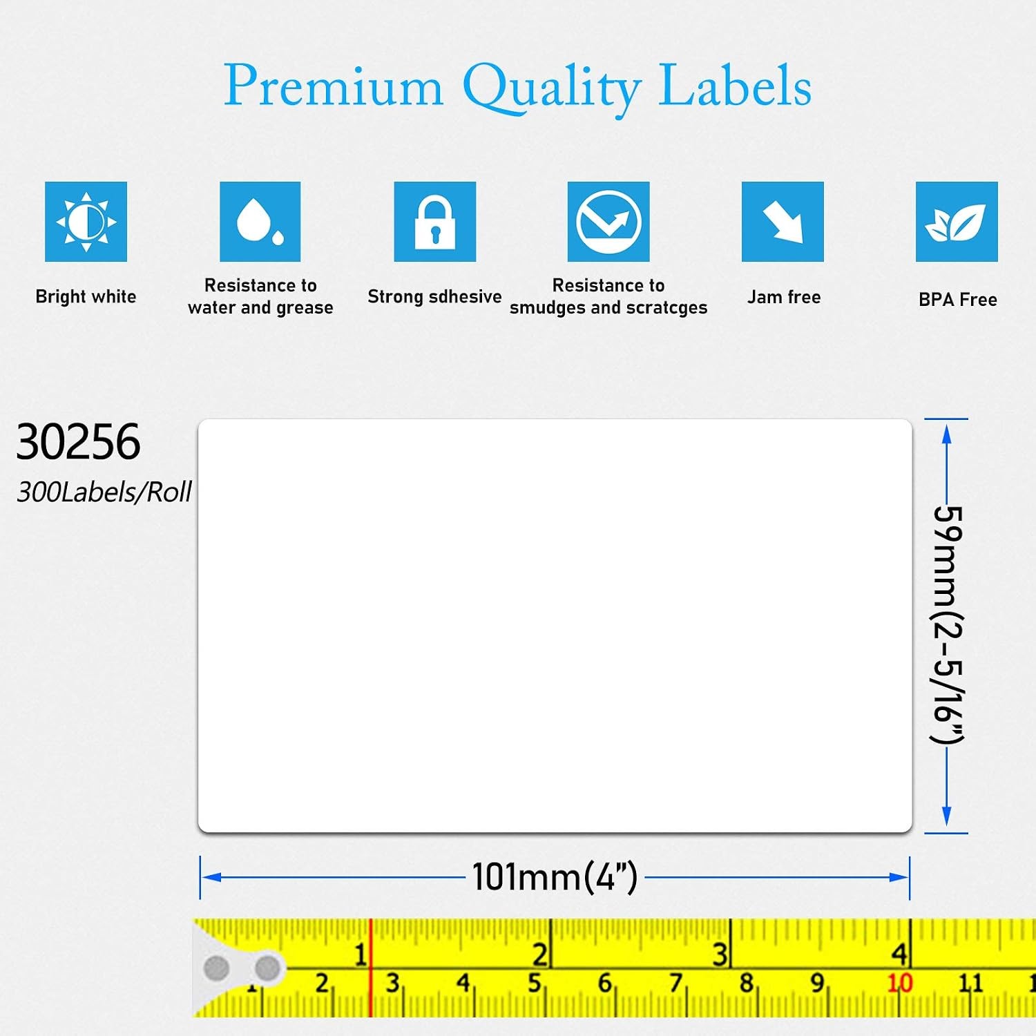 12x 2-5/16″ x 4″ Large White Shipping 300 Labels 30256 For Dymo LabelWriter