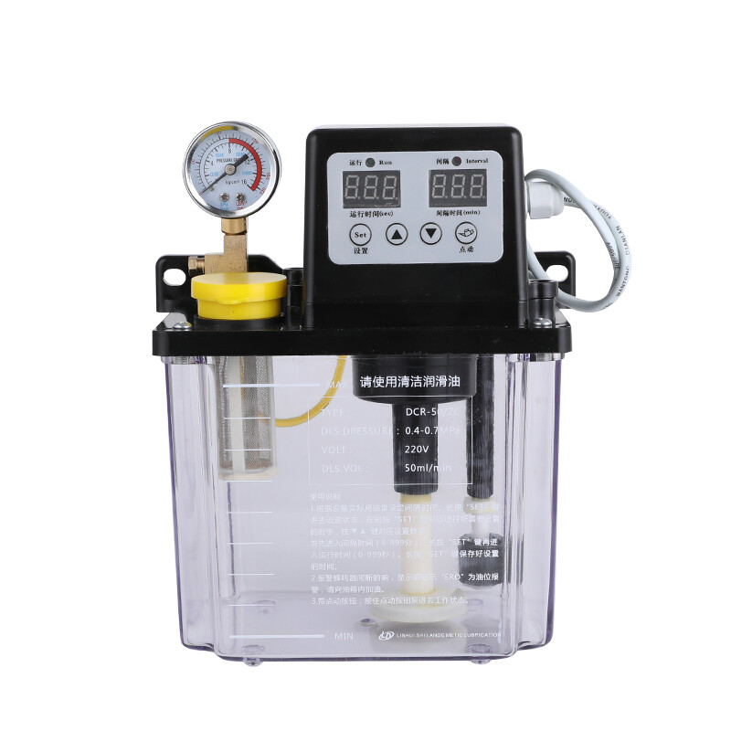 110V CNC Electromagnetic Lubricant Pump Auto Digital Lubricating Oil Pump 1L New