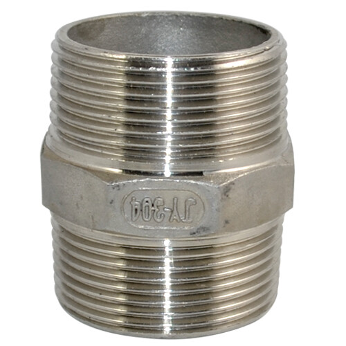 1/8″-3″ 1″ 1/2″ Male Pipe Fitting Hex Nipple NPT Stainless Steel SS304 connector