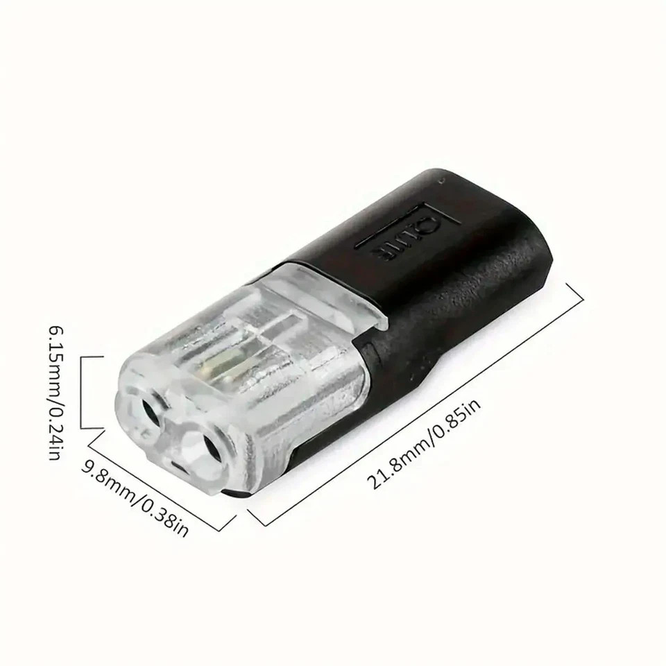 100pcs Double-Wire Plug-in Connector, Cable Clamp with Locking Buckle, AWG 18-22