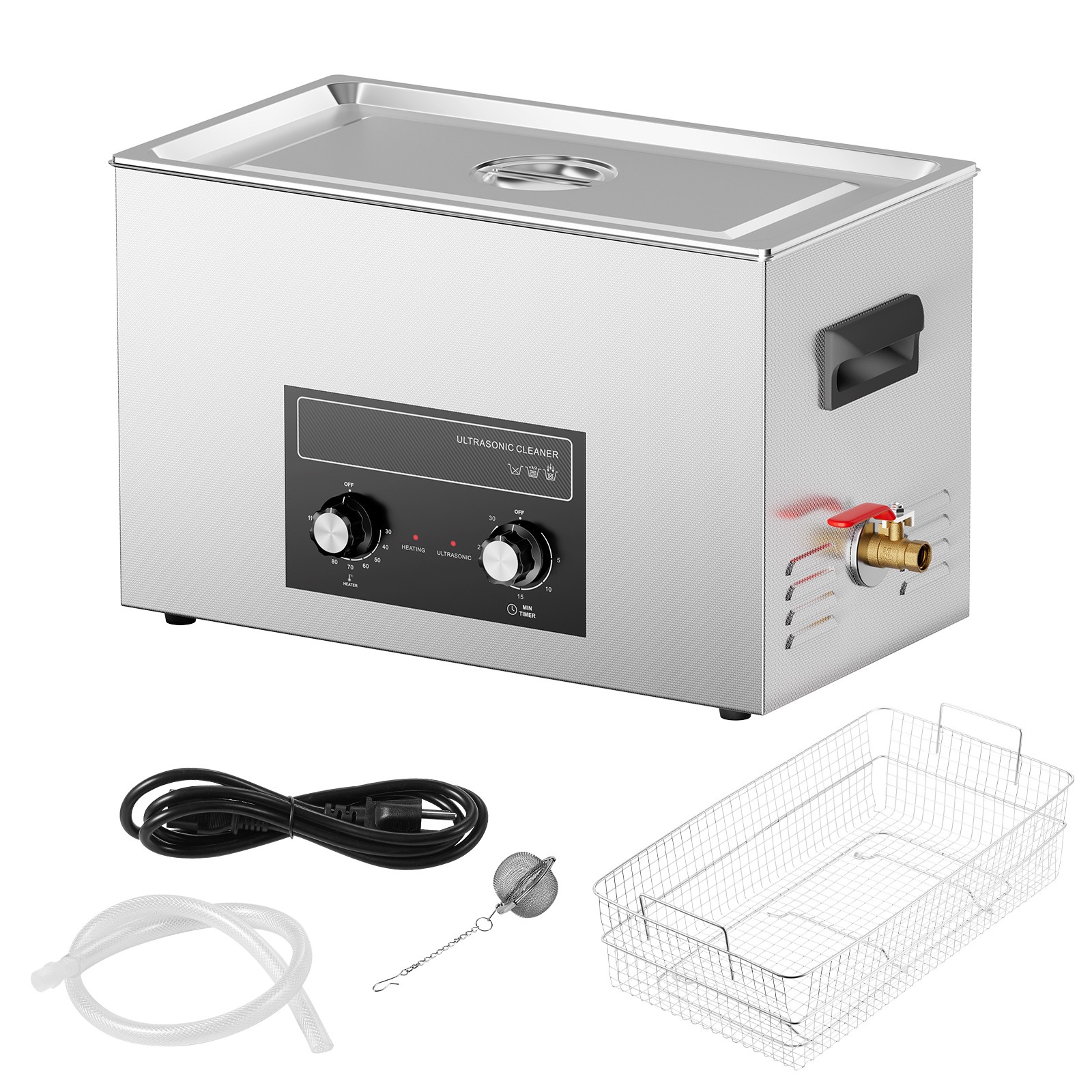 Uimoso 30L Ultrasonic Cleaner with Heater Timer & Basket Digital Sonic Machine