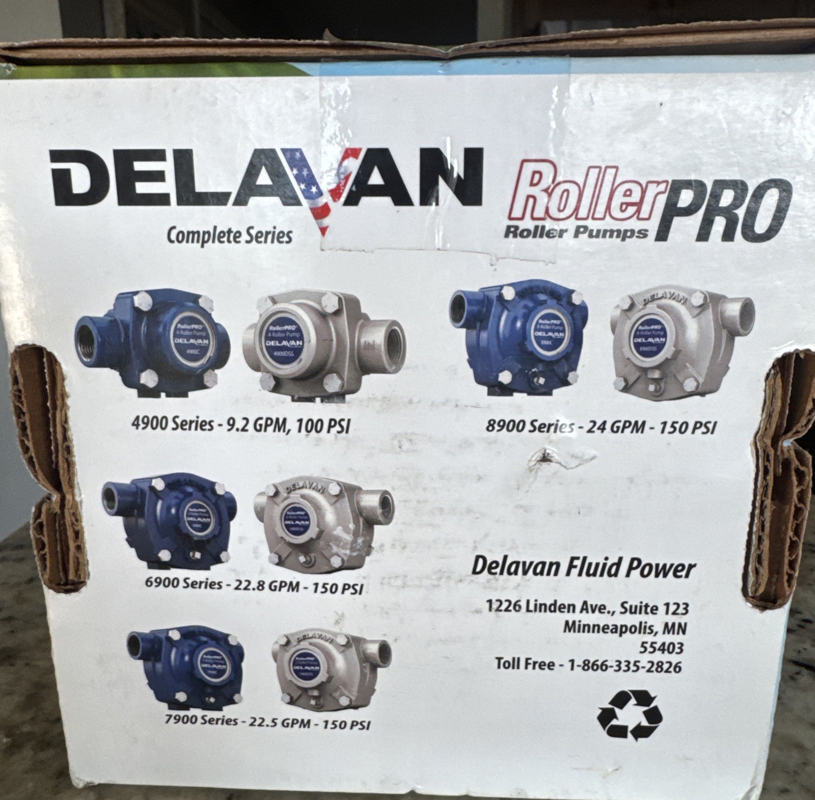6 Roller Pump – Delavan RollerPRO® 6900DSS, 150 PSI, 19.6 GPM, DS, CCW