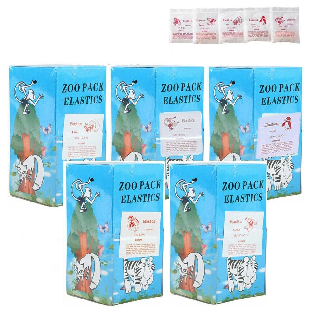100 Pcs/Bag Dental Elastics Ligature Ties Latex Braces Orthodontic Rubber Bands