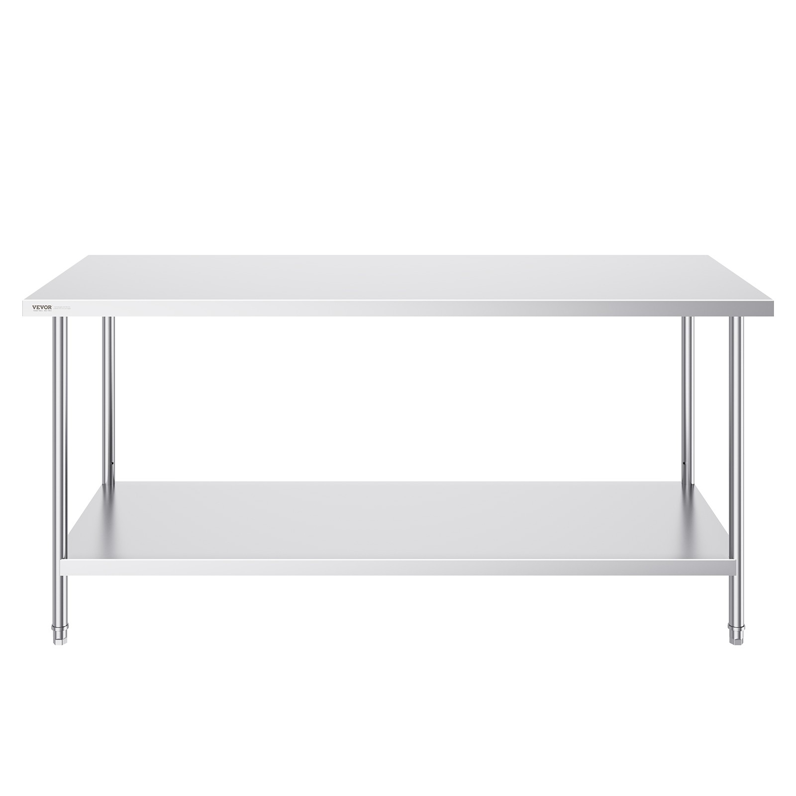 VEVOR Stainless Steel Work Prep Table Commercial Worktable Food Prep 30x72x34in