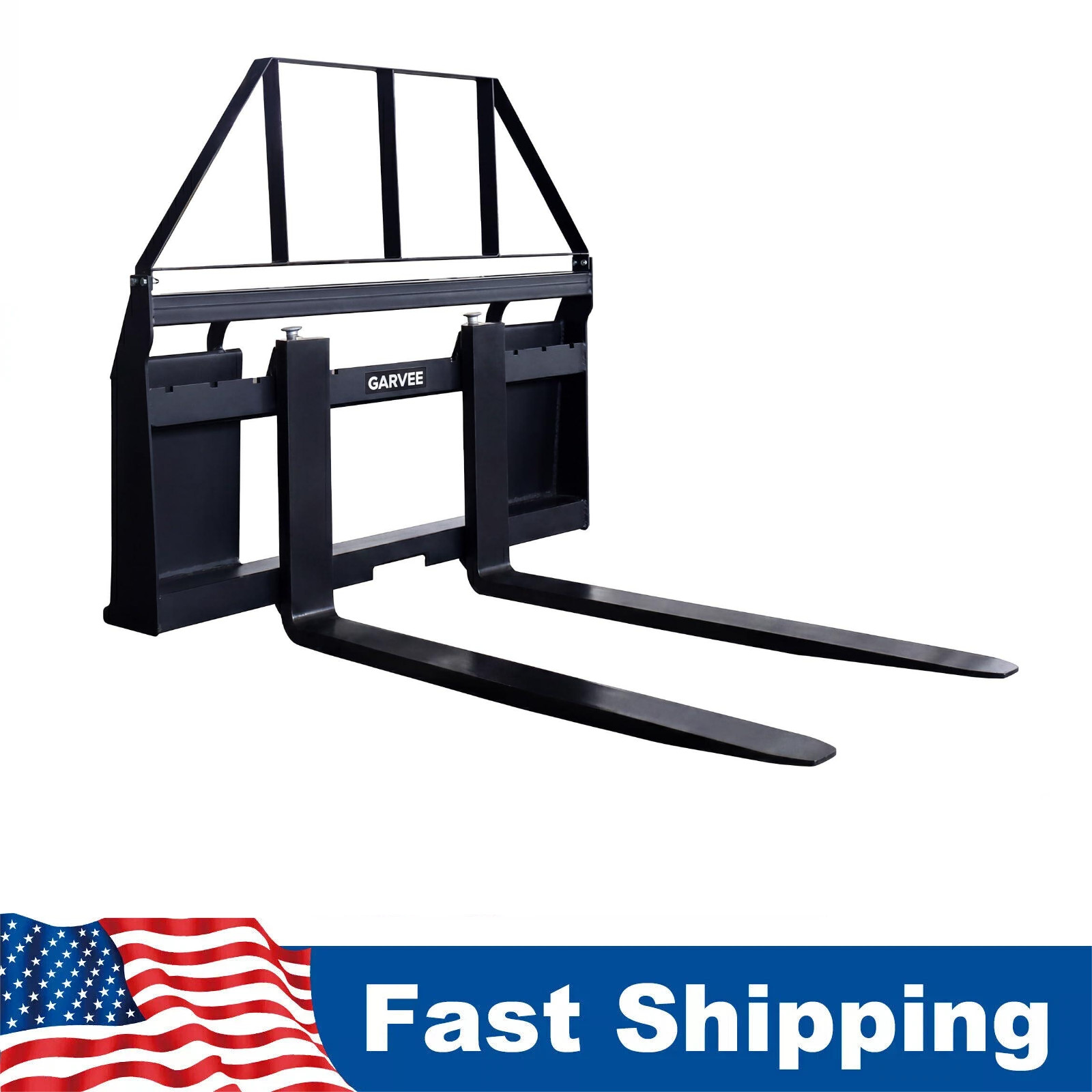 45″ Pallet Fork Frame with 48″ Fork Blades Universal Skid Steer Pallet Fork Atta