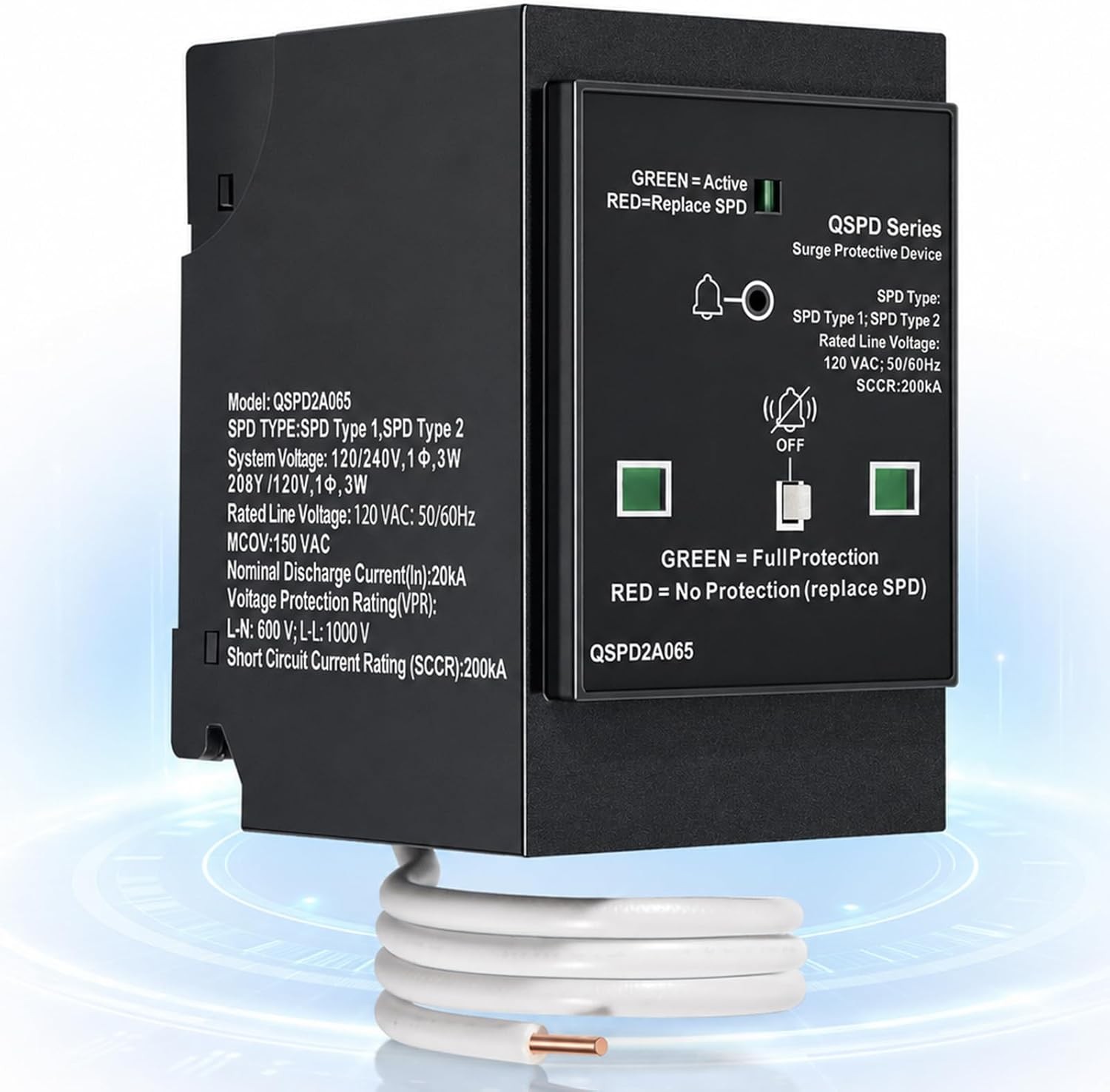 for Siemens QSPD2A065P Plug-in Surge Protection Device, 2-Pole 65kA 120/240V 1Ø