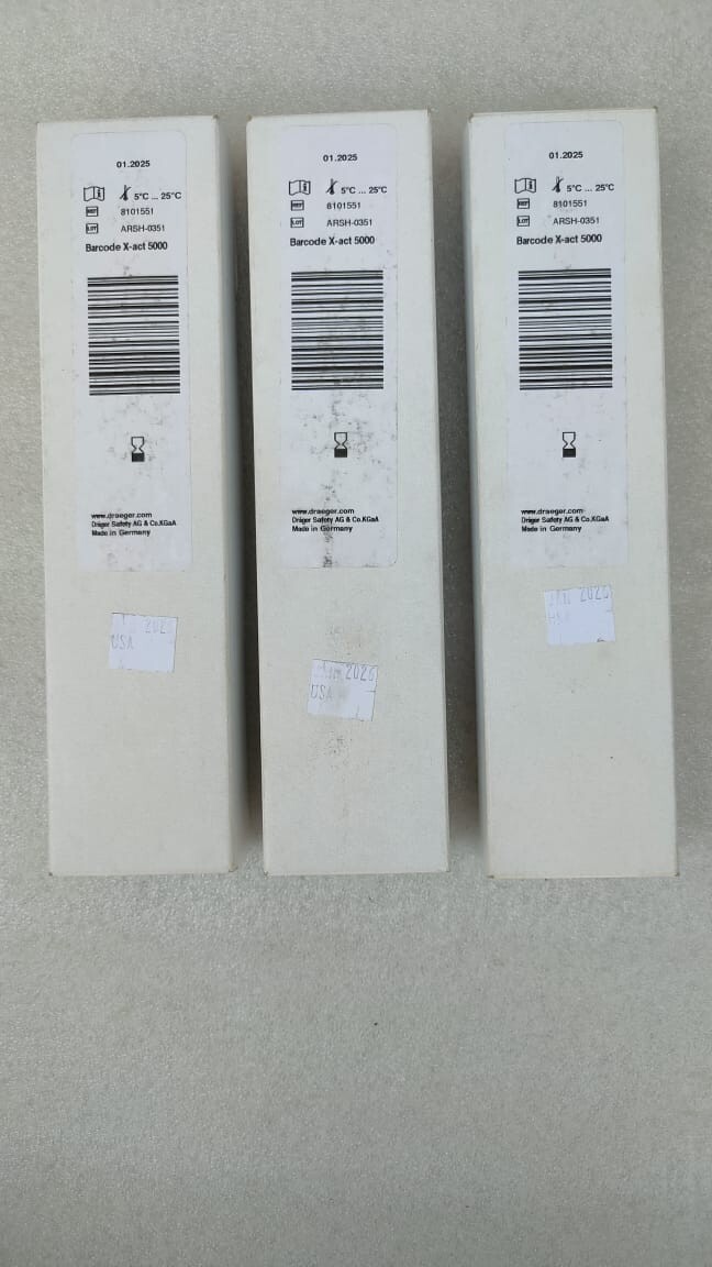 DRAGER PERCHLOROETHYLENE 1/A 0.1…4 PPM 8101551 GAS DETECTION TUBE EXP-01/2026