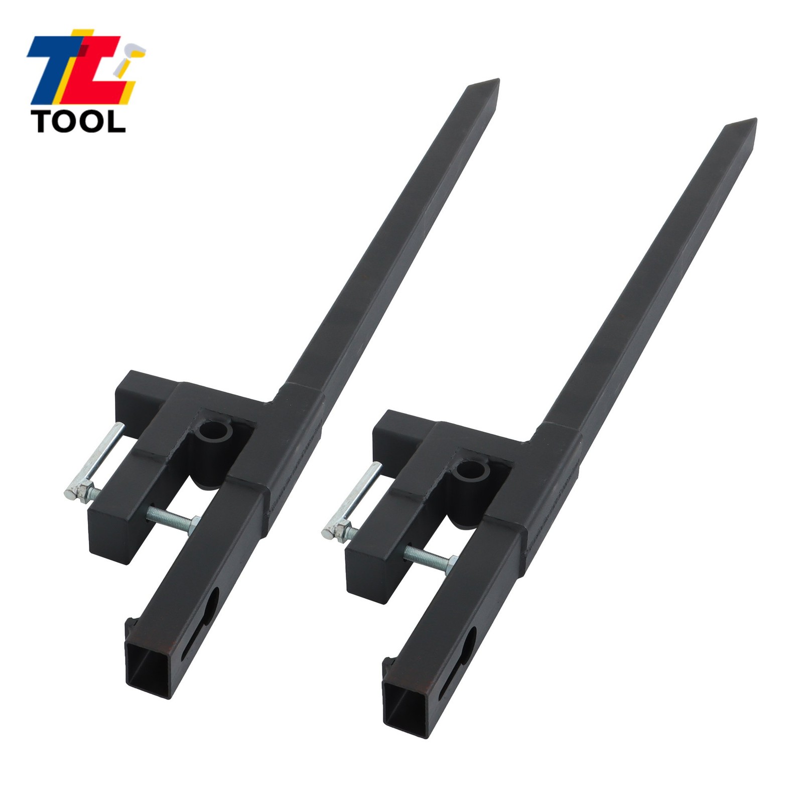 60″ Clamp on Pallet Forks 2000lbs Quick Attach Bucket Fork Heavy Duty