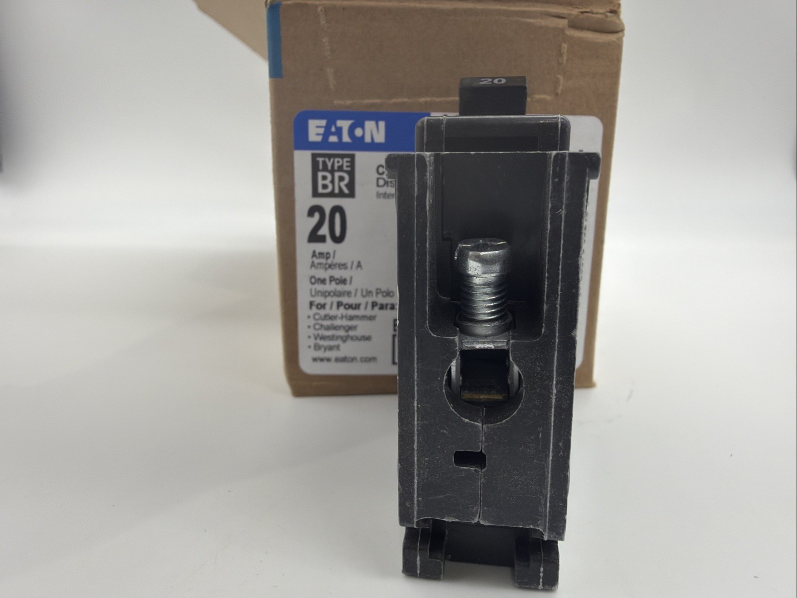 Box of 10 Eaton BR120 20A Single Pole Circuit Breakers NEW UL Listed