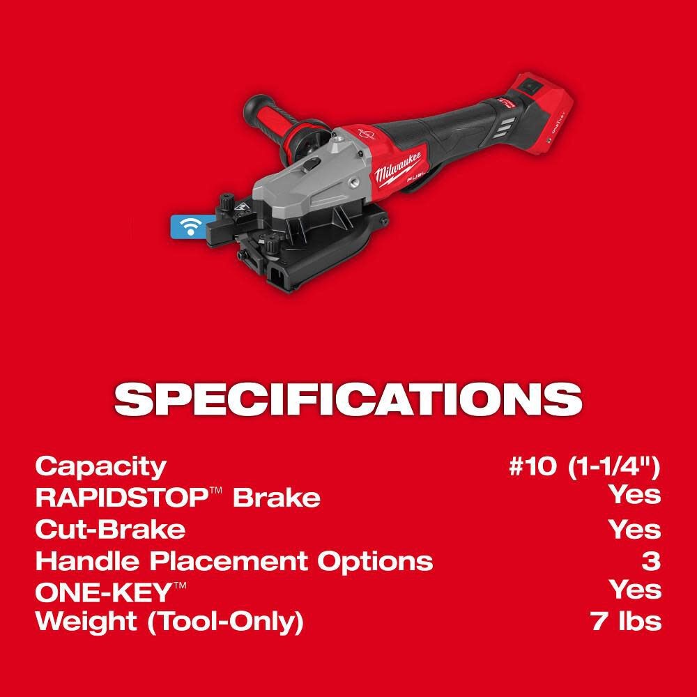 Milwaukee M18 Fuel #10 1-1/4 Inch Rebar Cutter (Bare Tool)