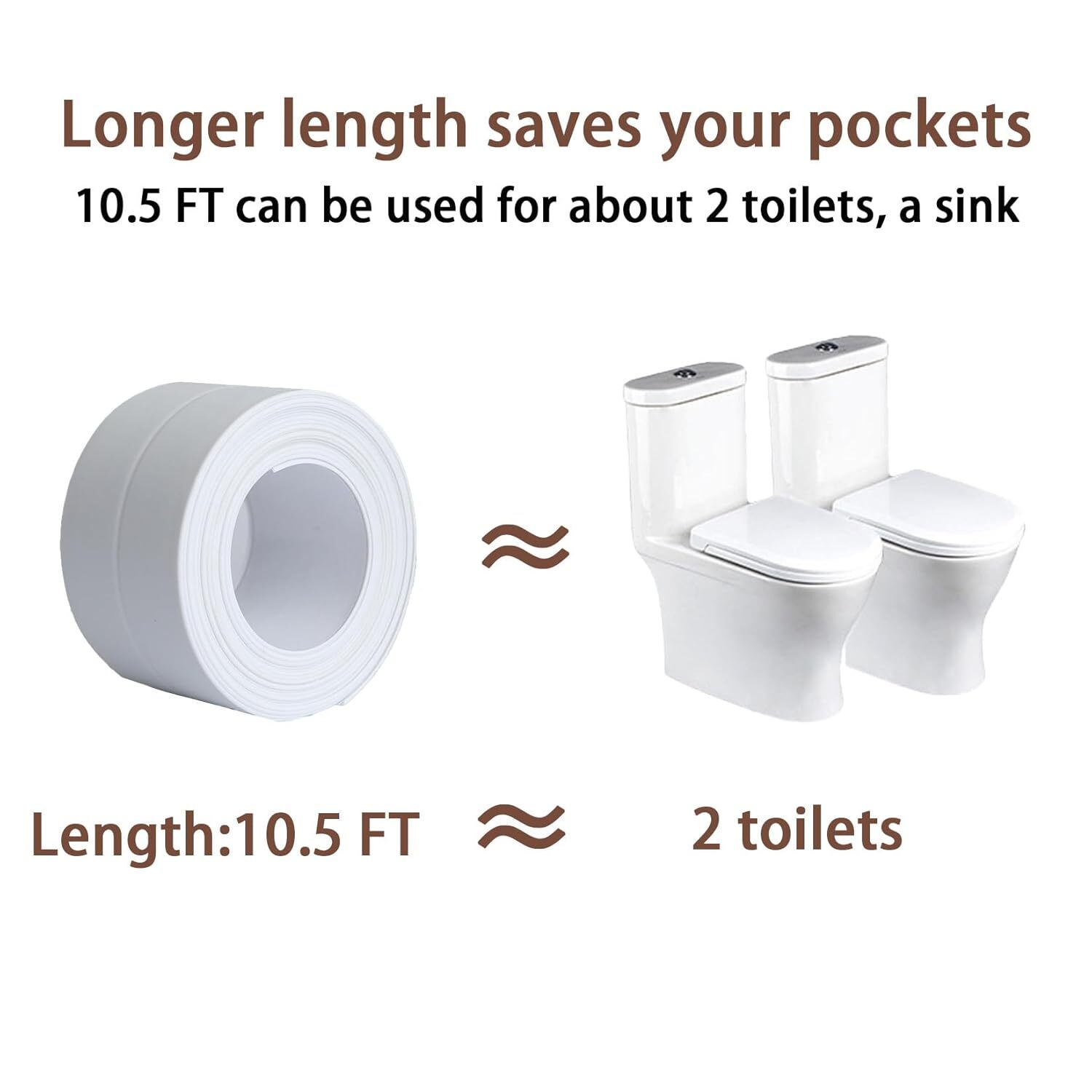 Caulk Tape, Toilet Caulk Strip, Toilet Sealer Around Toilet Base, Caulk Tape …