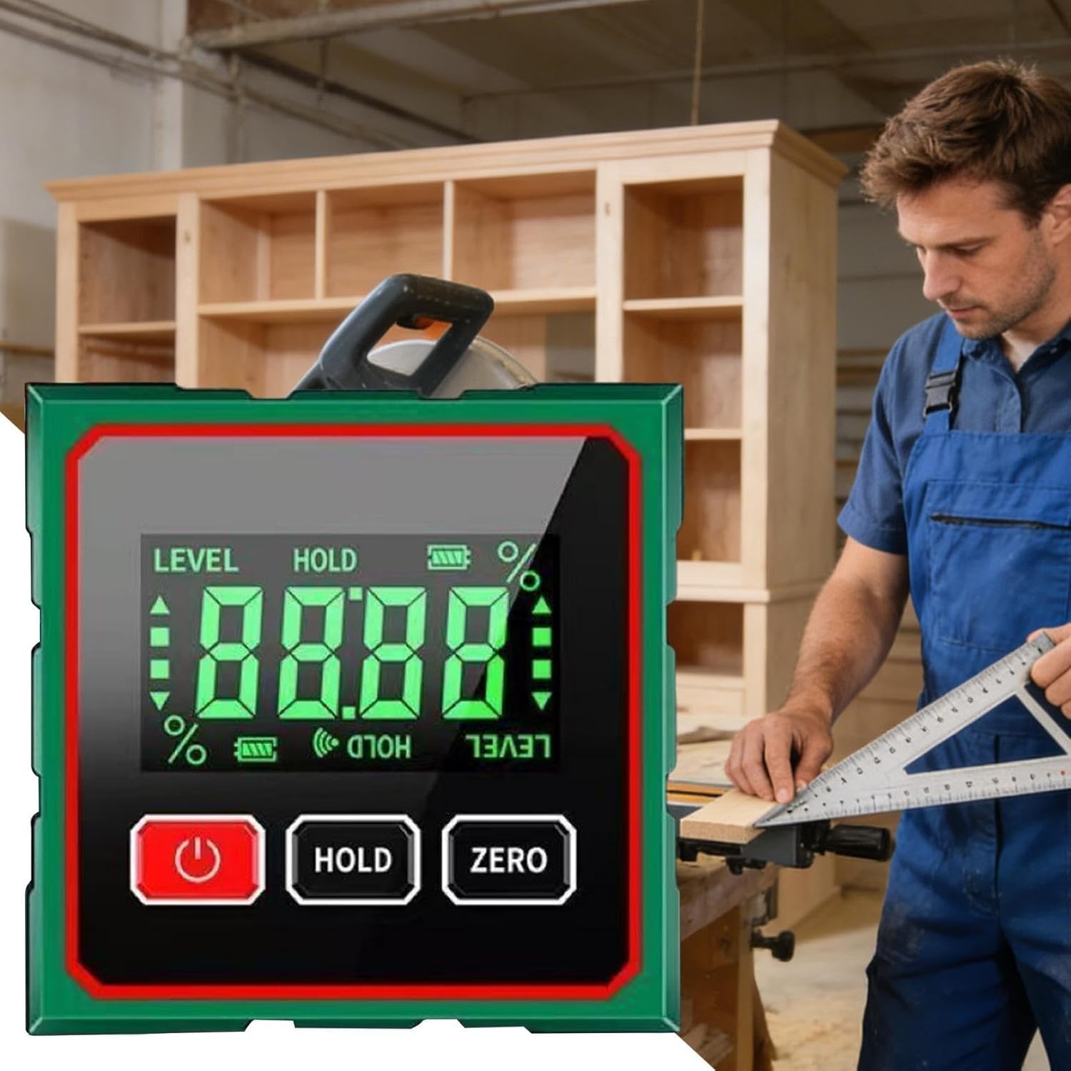 Digital Angle Finder W/ Laser Level Inclinometer Magnetic Angle Gauge Protractor