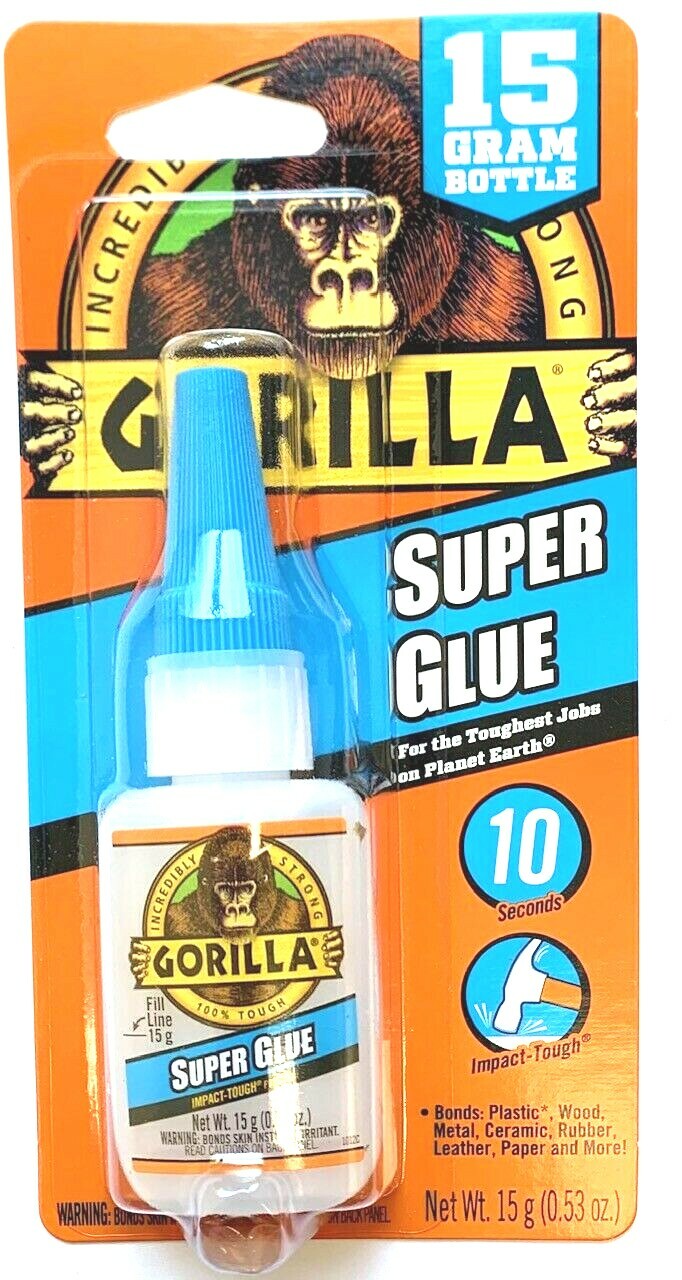 Gorilla Glue Super Glue 15g Bottle 10 seconds bonding, on most materials