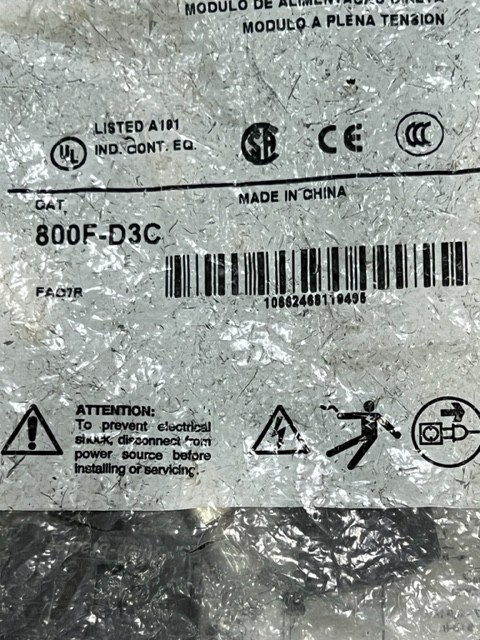 Bag of 10 pcs – 800F-D3C Ser A 24V Full Voltage Module New in Sealed Bag