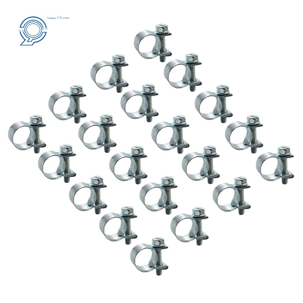 High Quality 1/4 Inch Fuel Injection Hose Clamp / Auto Fuel Clamps 30 Pack