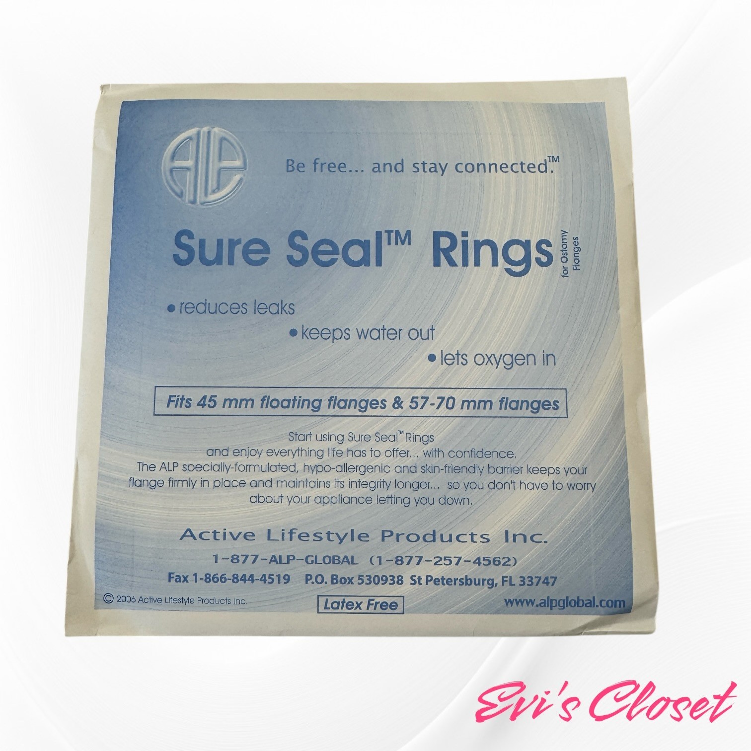 Ostomy Care New Sure Seal Rings Fits 2 1/4″ 2 3/4″ 2 Pack 10 Per Box Exp 10-2027