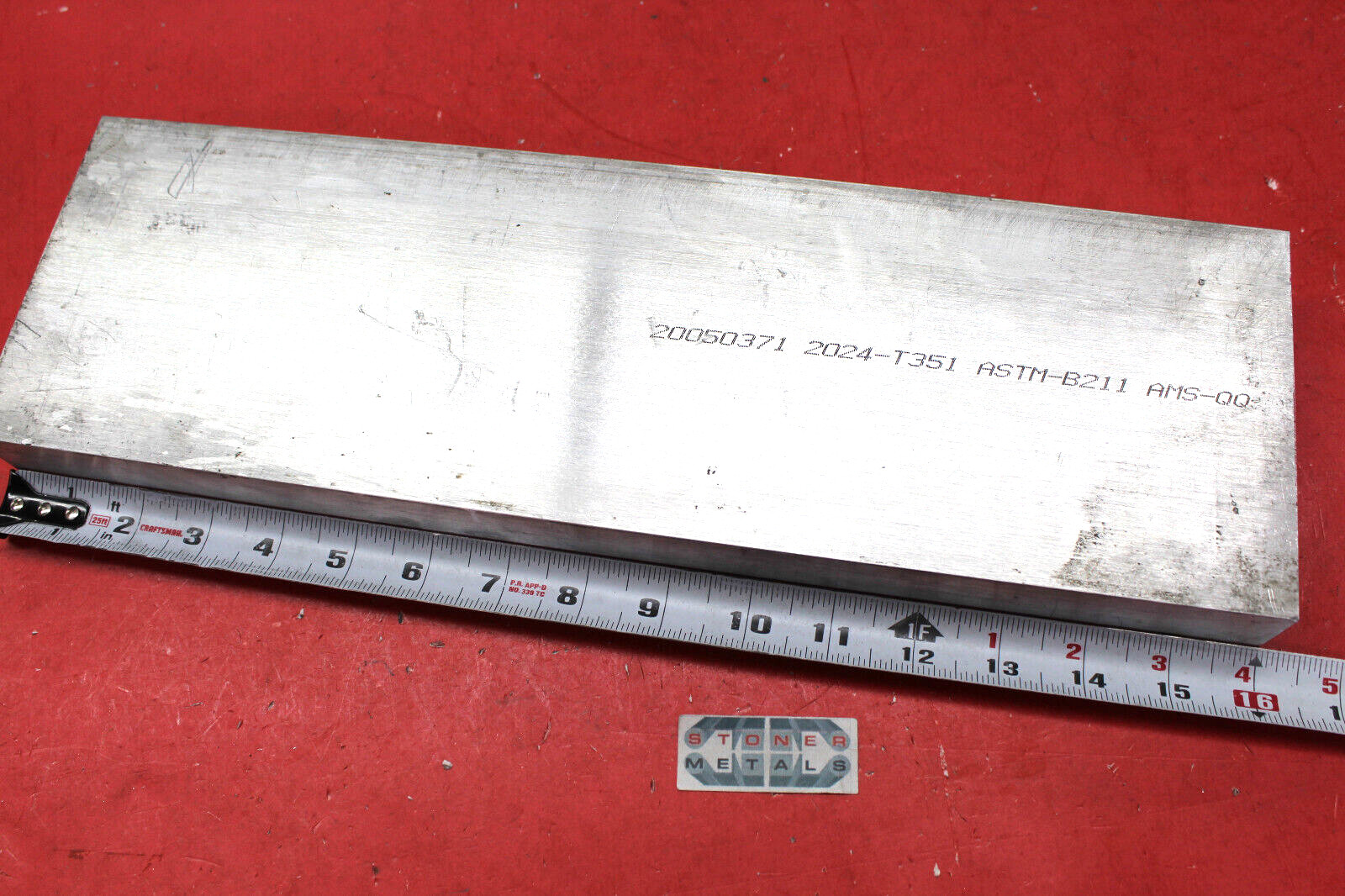 1-1/2″ X 5″ ALUMINUM 2024 T351 Extruded BAR 16″ long Solid Stock PC