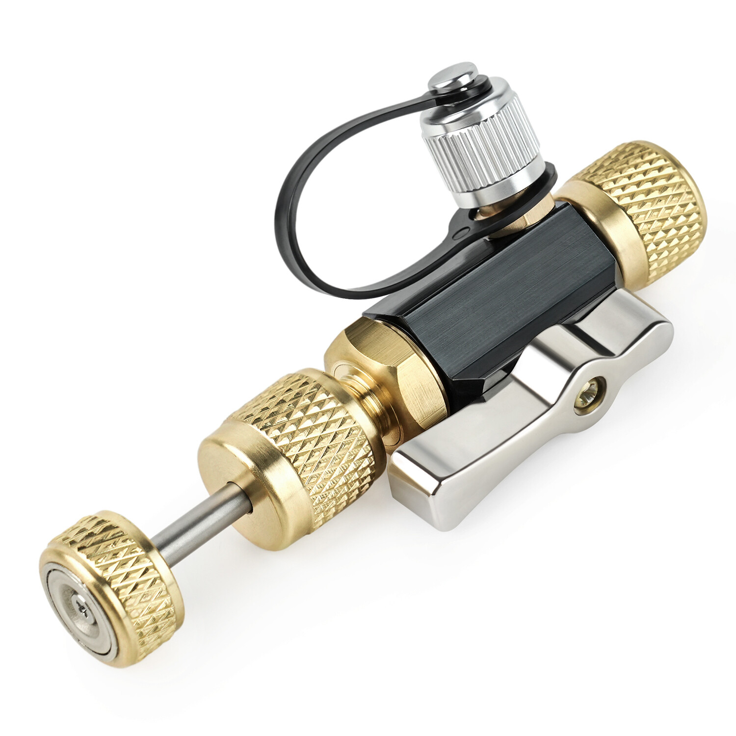 Mega Flow Vacuum Rated Valve Core Removal Tool – 1/4″ System Connection