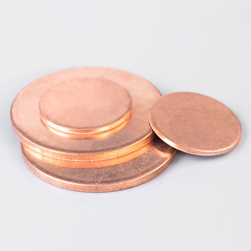 Solid Pure Copper Discs Blanks Round Plate Metal Sheet 10-300mm OD 0.5-5mm Thick
