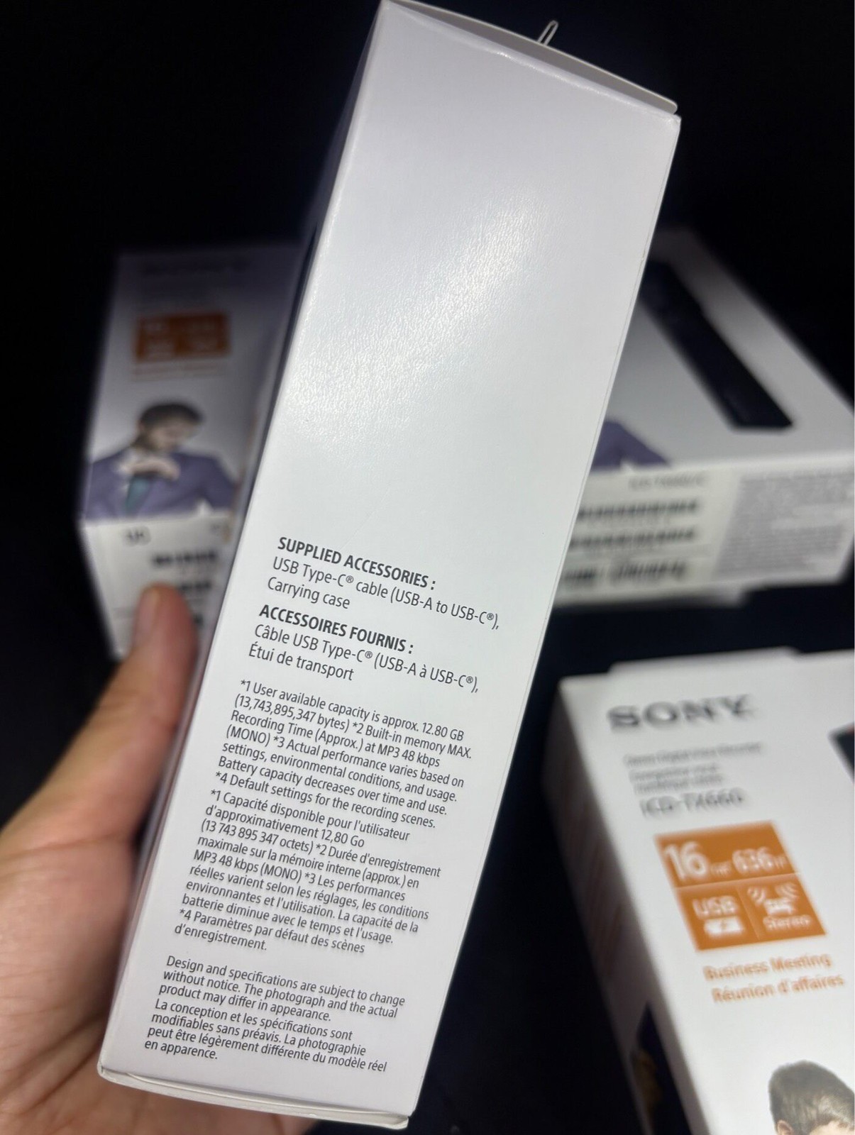 Sony ICD-TX660 USB-C Ultra-Thin Digital Voice Recorder16GB Built-in Speaker OLED