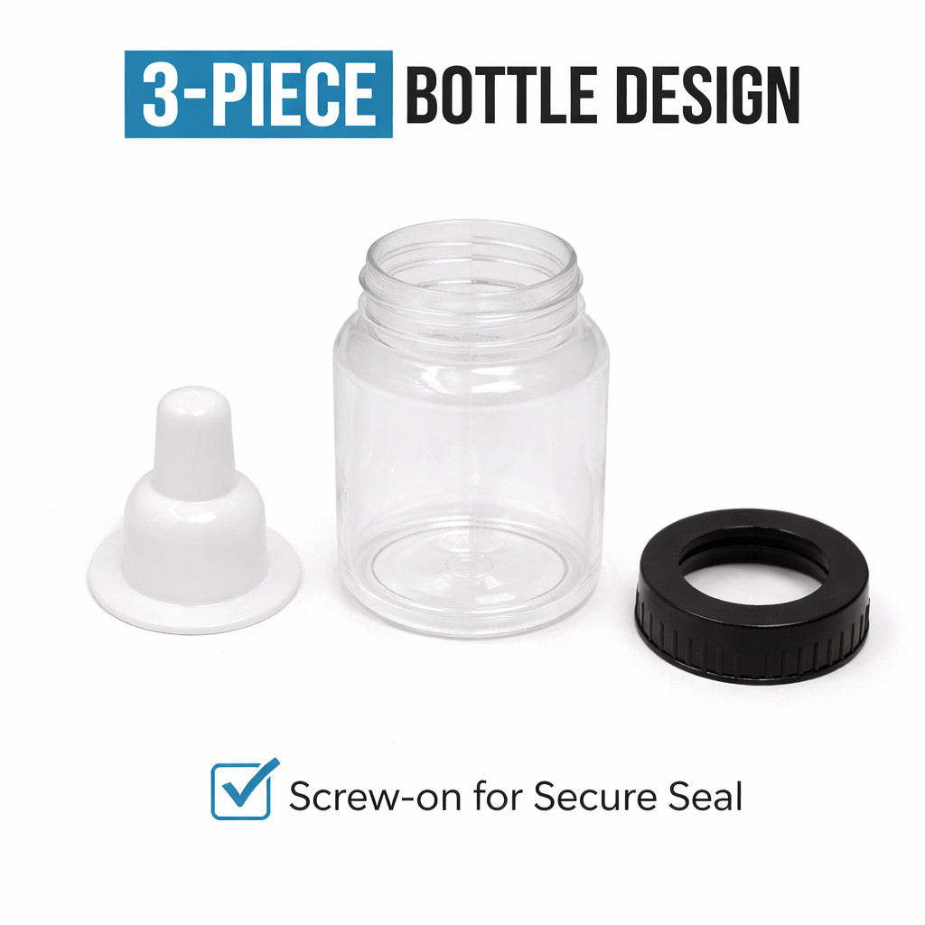 10 Pack 3.5g Bottle Style Storage Jars with Lids Assorted Graphic Designs