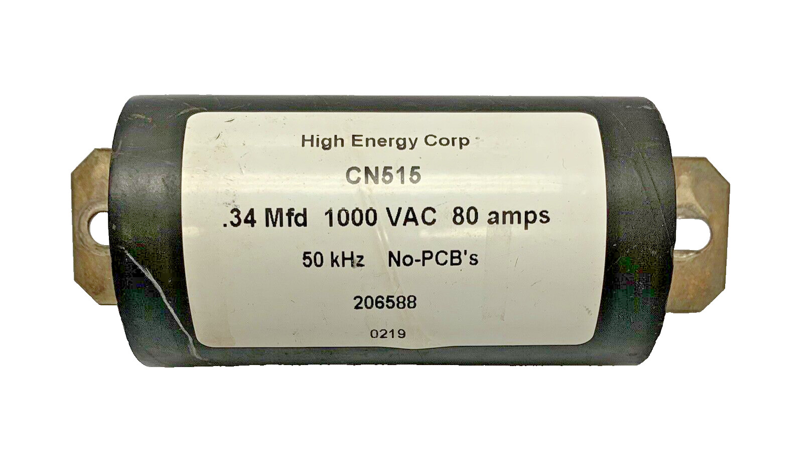 High Energy Corp CN515 .34 Mfd 1000 VAC 80 Amps High Power Capacitor 206588