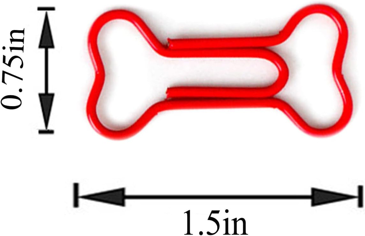 Paper Clips Colorful Cute Dog Bone Shape Paper Clip for Notebook Files Office…