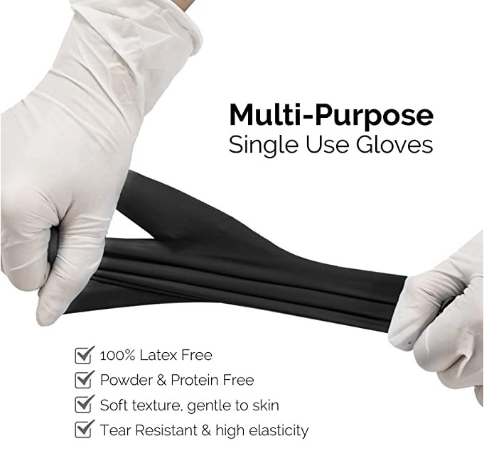 1000 PCS Black Vinyl Gloves Latex & Nitrile Free-XL**Buy One, Get One at 50% Off