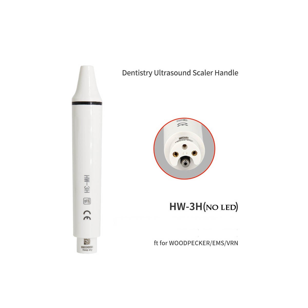 3PCS Dental Ultrasonic Piezo Scaler Handpiece Tips HW-3H For EMS / Woodpecker